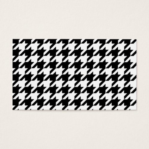 Black and White Houndstooth Business Card