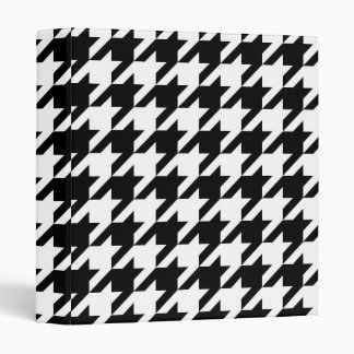 Black and White Houndstooth 3 Ring Binder