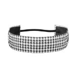 Black and White Houndstooth Athletic Headband