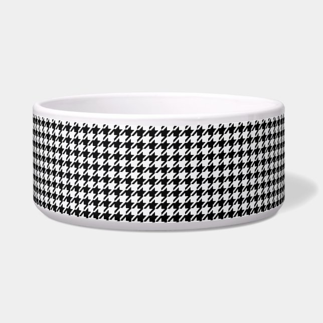 Black and White Houndstooth by Shirley Taylor Bowl (Front)