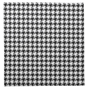 Black and White Houndstooth by Shirley Taylor Cloth Napkin