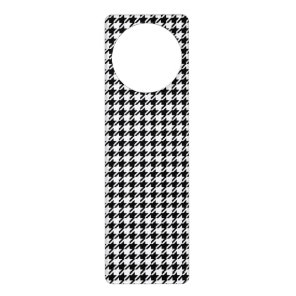 Black and White Houndstooth by Shirley Taylor Door Hanger