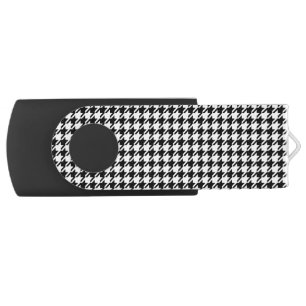 Black and White Houndstooth by Shirley Taylor Flash Drive