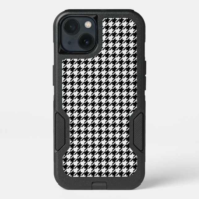 Black and White Houndstooth by Shirley Taylor Otterbox iPhone Case (Back)
