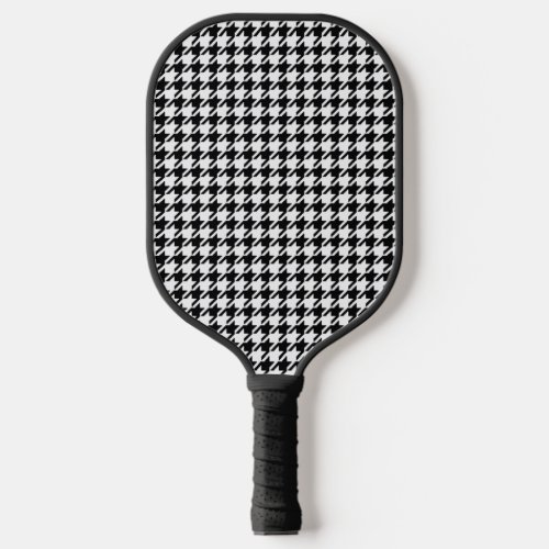 Black and White Houndstooth by Shirley Taylor Pickleball Paddle