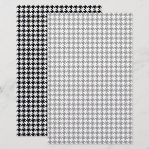Black and White Houndstooth by Shirley Taylor Stationery
