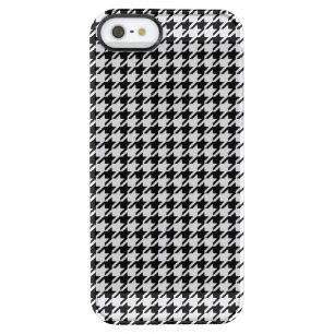 Black and White Houndstooth by Shirley Taylor Clear iPhone SE/5/5s Case