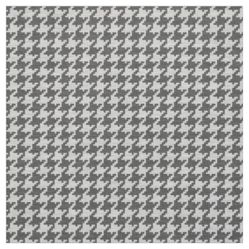 Black and White Houndstooth Geometric Pattern Fabric