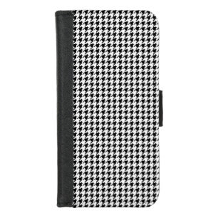 Black and White Houndstooth iPhone 8/7 Wallet Case