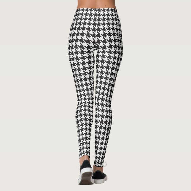 Black and White Houndstooth Leggings (Back)