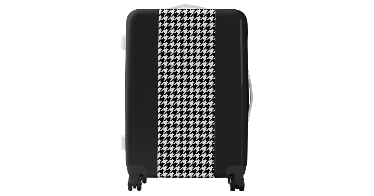 Black and White Houndstooth Luggage Zazzle
