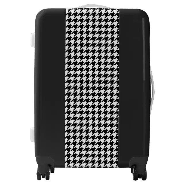 Black and White Houndstooth Luggage Zazzle