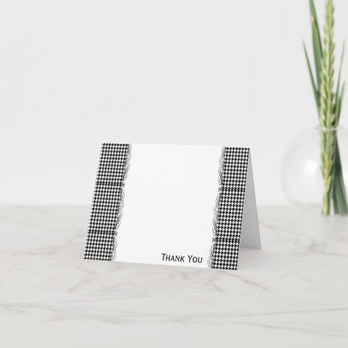 Black and White Houndstooth Manage this category Thank You Card