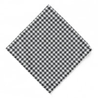 Black and White Houndstooth Pattern Bandana