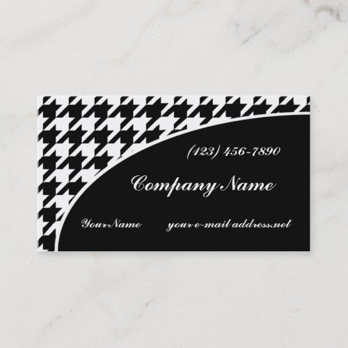 Houndstooth Business Card Template
