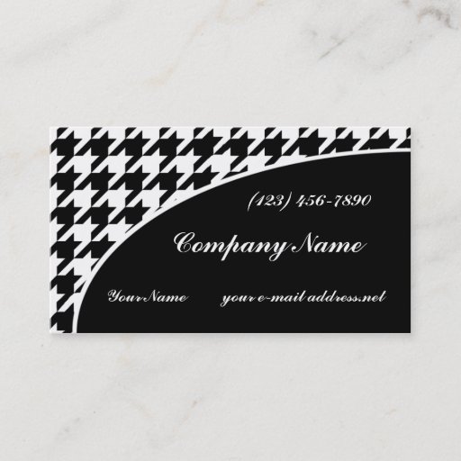 Customizable Houndstooth Business Card Template