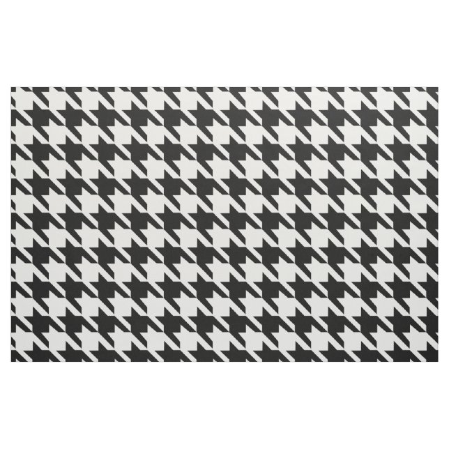 Black and White Houndstooth Pattern Fabric (Fat Quarter)