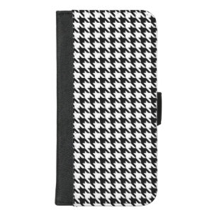 Black and White Houndstooth Pattern iPhone 8/7 Plus Wallet Case