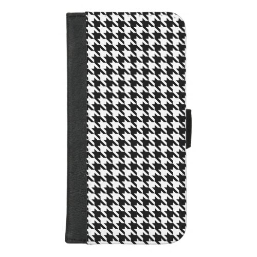 Black and White Houndstooth Pattern iPhone 87 Plus Wallet Case