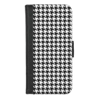 houndstooth david jones black and white pattern iPhone Wallet for