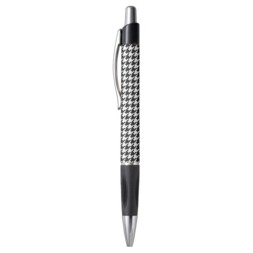 Black and White Houndstooth Pattern Pen