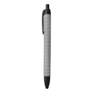 Black and White Houndstooth Pattern Pen