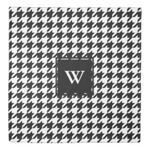Black and White Houndstooth Pattern - Personalized Duvet Cover
