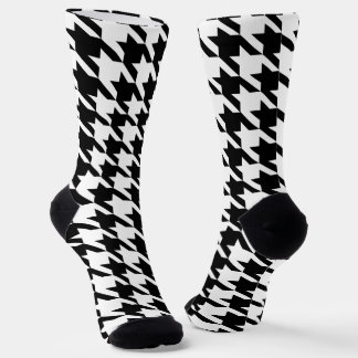 Black and white Houndstooth pattern Socks