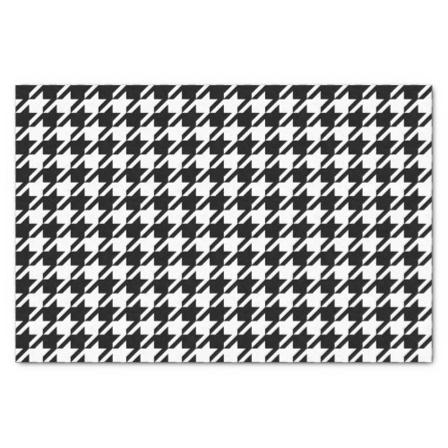 Black and White Houndstooth Pattern Tissue Paper