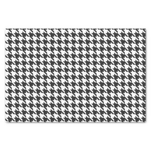 Black and White Houndstooth Pattern Tissue Paper