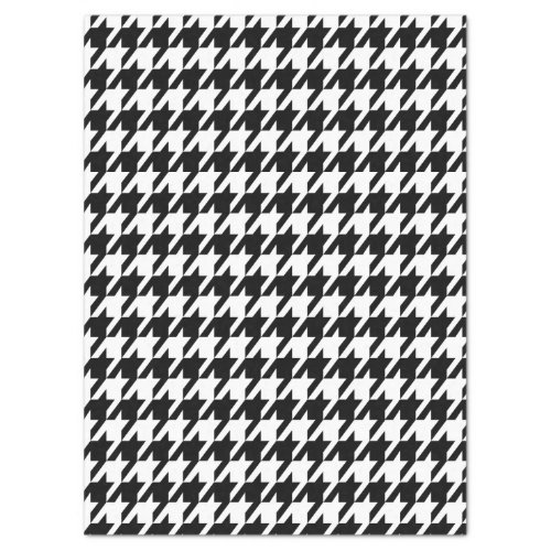 Black and white Houndstooth pattern Tissue Paper