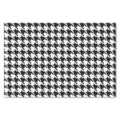 Black and White Houndstooth Pattern Tissue Paper