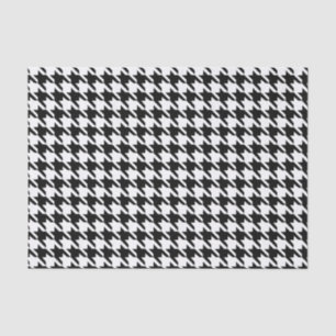 Black and White Houndstooth Pattern Tissue Paper