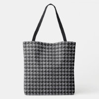 Houndstooth Pattern Tote Bag