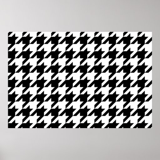 Black and White Houndstooth Print | Zazzle