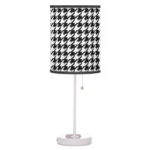 Black and white houndstooth table lamp (Left)