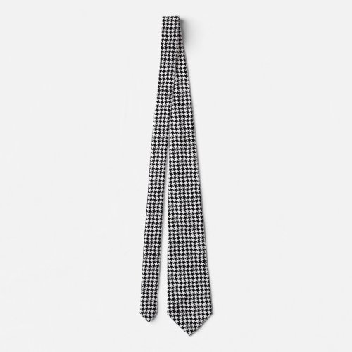 Black and White Houndstooth Tie