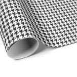 Black and White Houndstooth Wrapping Paper