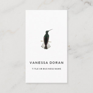 Black and White Hummingbird  Business Card