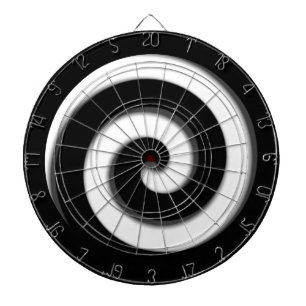 Black and White Hypnotic Regulation Dart Board
