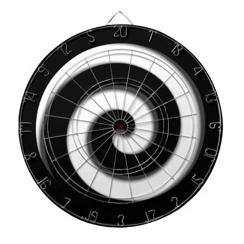 Black and White Hypnotic Regulation Dart Board