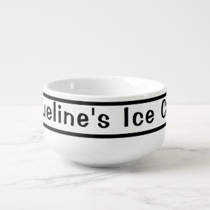 Black-and-White Ice Cream Bowl