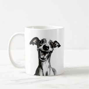 Black and white Iggy   Cute Italian Greyhound Coffee Mug