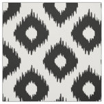 Black and White Ikat Pattern Fabric