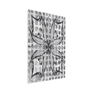 “Black and White Illusion” Metal Print