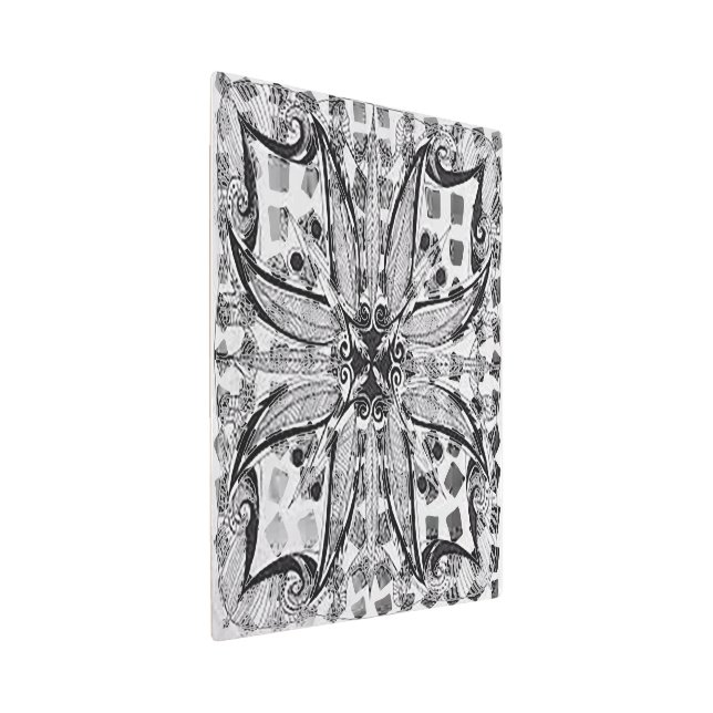 “Black and White Illusion” Metal Print (3/4)