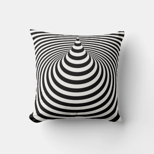 Black and white illusion throw pillow (Front)