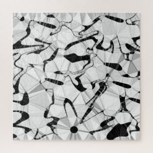 Black and White in Motion Jigsaw Puzzle