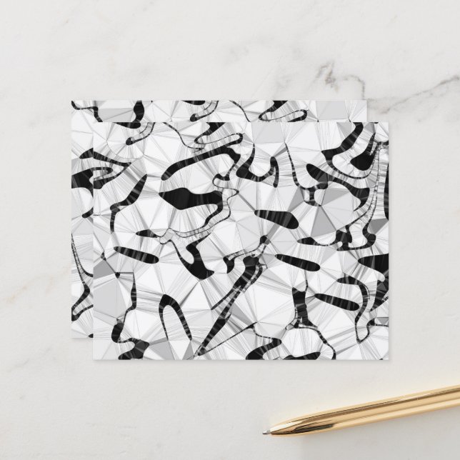 Black and White in Motion Paper Sheet (Front/Back In Situ)