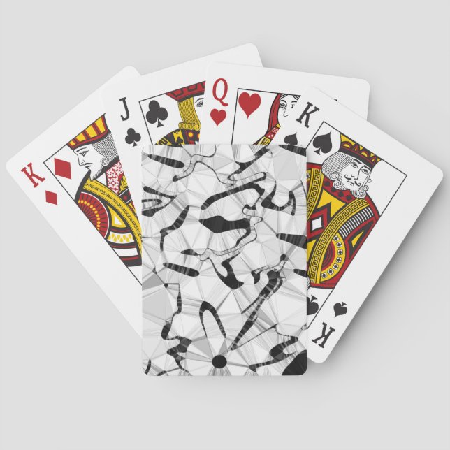 Black and White in Motion Playing Cards (Back)